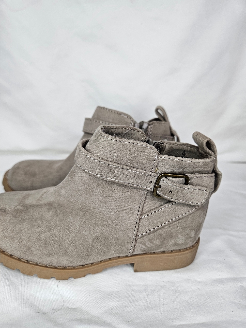 Old Navy Girls Taupe Suede Ankle Boots
